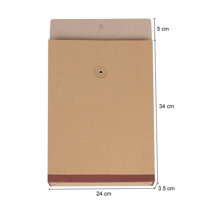 10Pcs A4 Large Kraft File Folder Foolscap Brown Gussetted Envelope