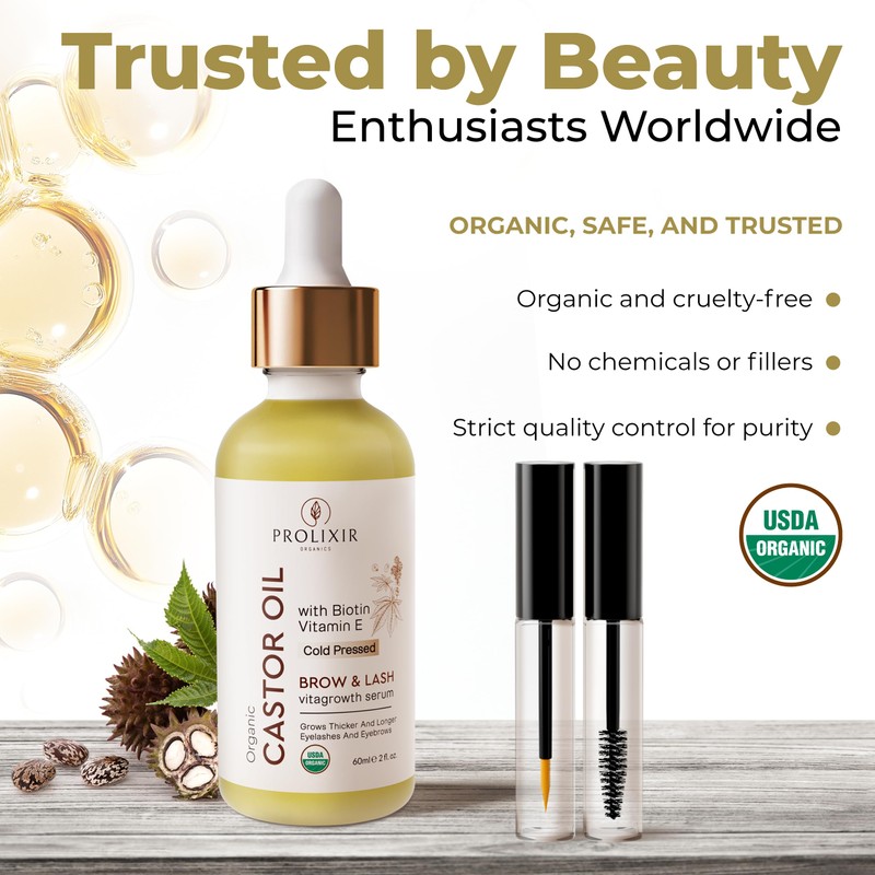 Prolixir PROLIXIR Organic Castor Oil with Biotin & Vitamin E,