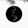 Black Cat Christmas Ornaments,Xmas Tree Hanging Ornaments Ceramic Keepsake