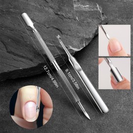 Criyar White/Rose+Pusher Whole Set Fine Edge Cuticle Trimmer & Nippers, Silicone Handle Stainless Steel Nail Tools for Precise Removal, Durable Washable Cuticle Cutter&Remover&Pusher Nail Clippers