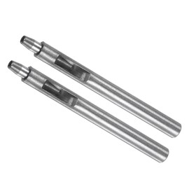 CoCud Leather Hole Punch, 4.5mm Button Dia. 10mm Shank, Steel Round Punch Snap Rivet Setter - (Applications: for Leathercraft DIY Clothing Fabric), 2-Pieces