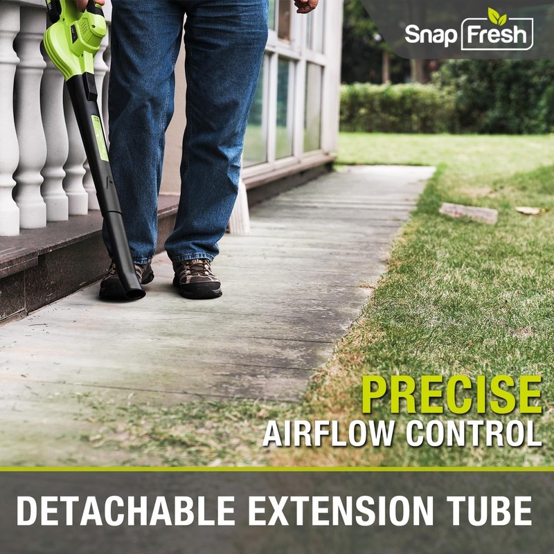 SnapFresh Cordless Leaf Blower - 20V Electric Leaf Blower 130