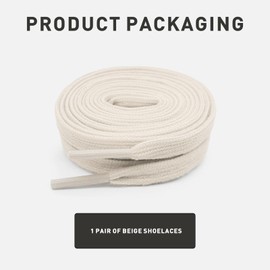 UamGlsob Shoe Laces for Golden Goose Super-Star/Hi Star/Ball Star/V-Star Sneakers, Poly Cotton Flat Shoelaces Replacement Replacement Strings for GG Shoes (Beige, 47"/120cm)