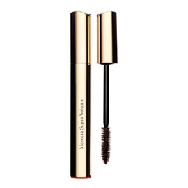 Clarins Mascara Supra Volume | Voluminosa y Alargadora | Efecto de Volumen Doble | Engrosadora y Suavizante | Sin Agrupamientos y No Cede | Larga Duración | Marrón | 8 ml