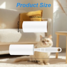 Fusselrolle 10 Rollen Fusselrolle Tierhaare Extra Klebrige mit 4 Abroller Lint Roller für Kleidung Sofa Bett Katzenhaare Hundehaare und Teppich 600 Blatt Fusselroller Tierhaarentferner