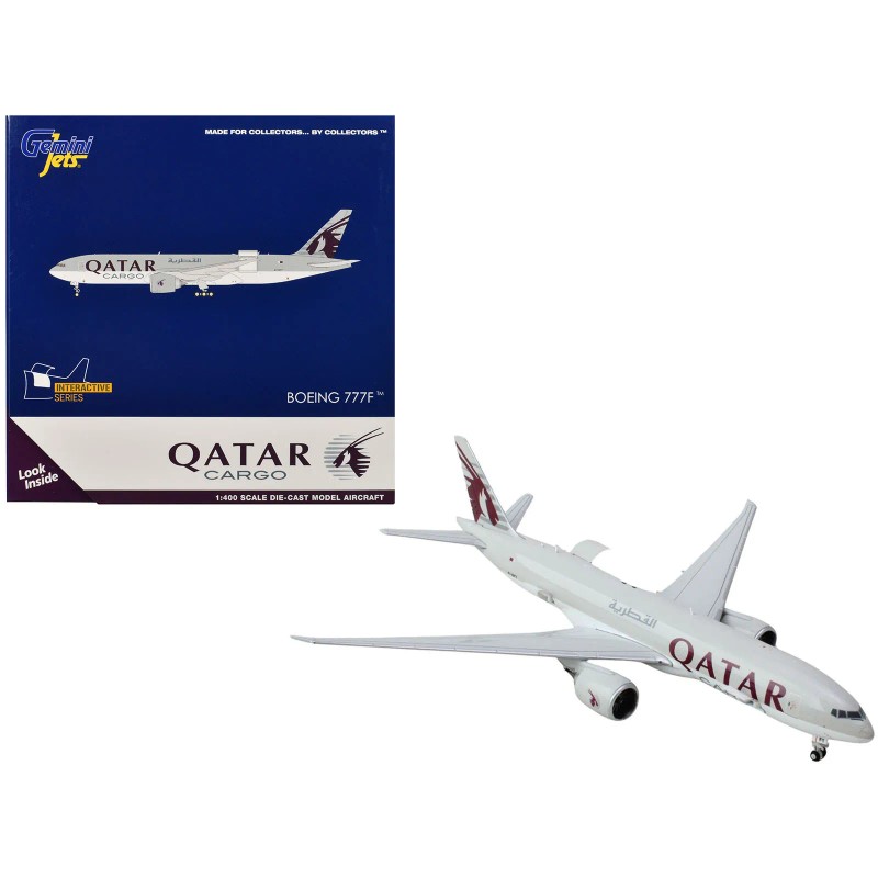 DCD Boeing 777F Commercial Aircraft (A7-BFT) 1/400 Diecast Model Gray