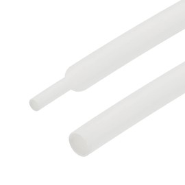 Rebower Heat Shrink Tube 2:1 Cable Sleeving Tube Wrap, [for Electric Insulation Protection] - 4mm Diameter/1m/White