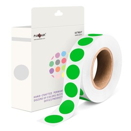 PARLAIM 1000 Pack 0.5 inch Diameter Round Dot Stickers, Green Color-Coding Circle Labels