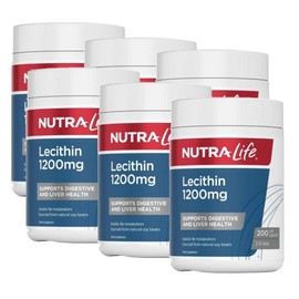[Nutra Life] Lecithin 1200MG 200 tablets x 6, 6, 200 capsules / [뉴트라라이프] 레시틴 1200MG 200정X6개, 6개, 200캡슐