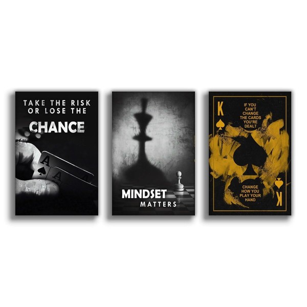 Set of 3 inspirational Wall art, Chalkboard motivational Wall art,Classroom