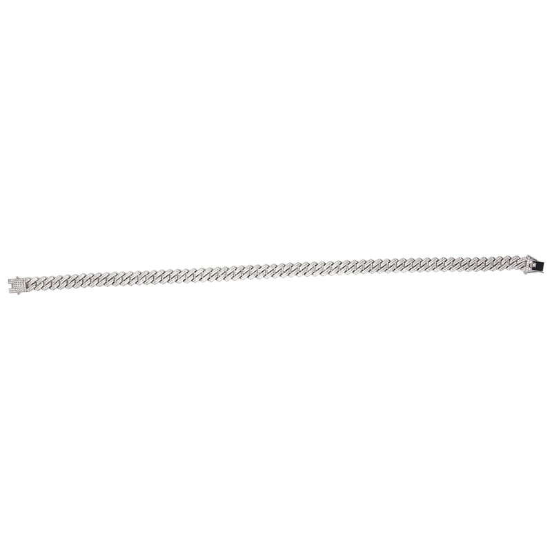 19.7in Necklace Rhombus Full Rhinestones Cool Double Layered Chain Necklace