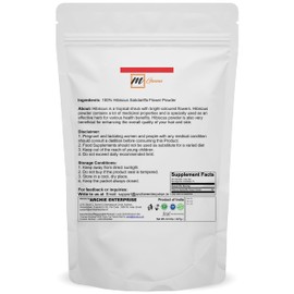 mGanna 100% Pure & Natural Hibiscus Sabdariffa Flower Powder 0.5 LBS / 227 GMS For Hair, Health & Skin