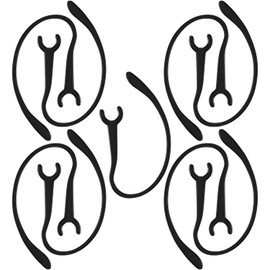 9 Pack Earloops Hooks for Headset Headphones 6mm Small Clip, Flexible Replacement Ear Loops Earpiece Accessories, Black