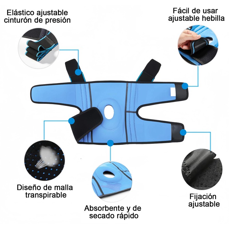 2 Piezas Rodilleras Deportivas El?sticas Ajustables