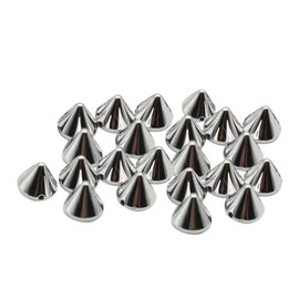 EXCEART Spike Studs 100pcs Bullet Spike Cone Studs Acrylic Punk Bullet Rivets Cone Spike Studs Beads DIY Sew on Glue on or Stick On Bags Shoes Garment Accessories (Silver) Spikes