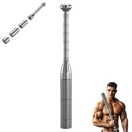 Adjustable Macebell, 6 in 1 Indian Club Weighted Clubbell(6.6/8.8/11/13.2/15.4/17.6 lbs), Premium Steel Club for Strength/Muscle/Shoulder/Grip/Forearm Training & Stretching with Knurled Handle