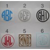 3" Circle Monogram Vinyl Decal Sticker Choose your Design Number