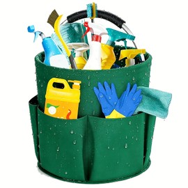 Cleaning Caddy with Handle,Cleaning Supplies 17L Foldable Storage Basket