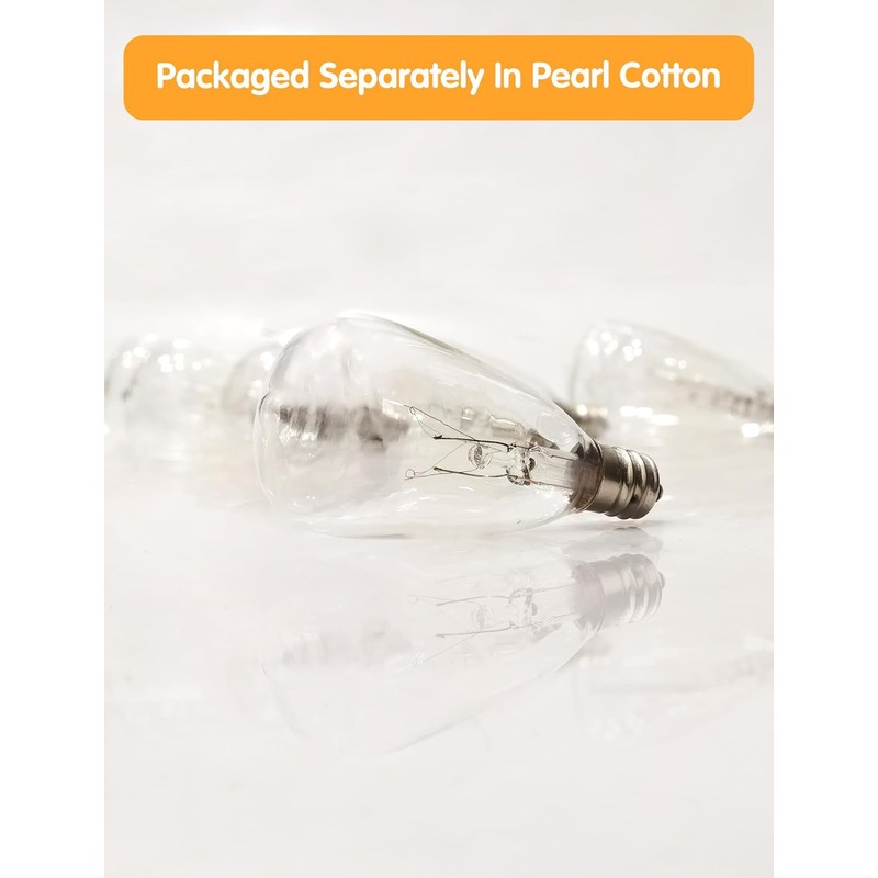 10-Pack ST35 Light Bulbs Replacement Edison Clear Bulbs -5 Watts