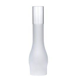 B&P Lamp® 3 Inch by 12 Inch Glass Lamp Chimney with 3/4 Frosted Design for Vintage and Antique Style Lamps