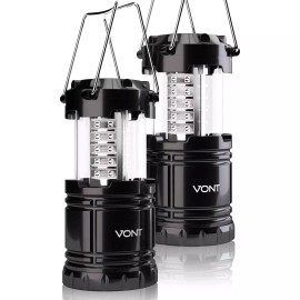 Vont 2 Pack LED Camping Lantern Portable Survival Kits Hurricane, Emergency