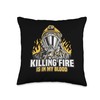 Killing Fire Is In My Blood Fire Extinguisher Throw Pillow