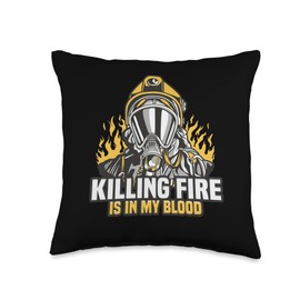Killing Fire Is In My Blood Fire Extinguisher Throw Pillow