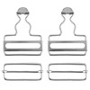 Lusofie 2Pairs Overall Buckles Replacement Metal Suspender Buckles Clips with