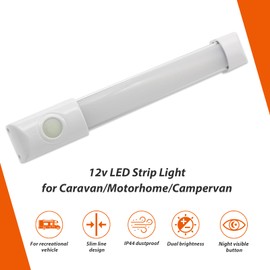 Dream lighting 12 V LED Lamp Motorhome Under-Unit Light Caravan 50%/100% Brightness 150 mm IP44 Soft Warm White