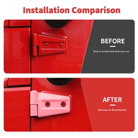SQQP 21PCS Full Set Exterior Trim Kit Fit for 2007-2017 Jeep Wrangler JK JKU 2/4 Door, Exterior Door Handle Door Hinge Tailgate Window Engine Hood Rubber Hinge Cover (Pink)