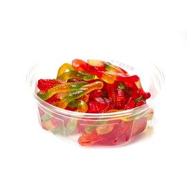 Better Kitchen Products, 3 Piece, 20 Cavity Silicone Gummy Worm Molds with 3 Matching Droppers, Purple, Aqua and Lime