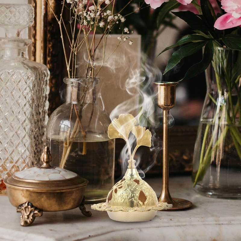 HOLIDYOYO Alloy Incense Burner Holder Retro Censer for Indoor Use