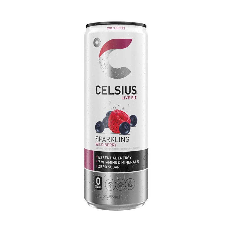 CELSIUS Sparkling Wild Berry, Sugar Free Energy Drink, 12 Fl