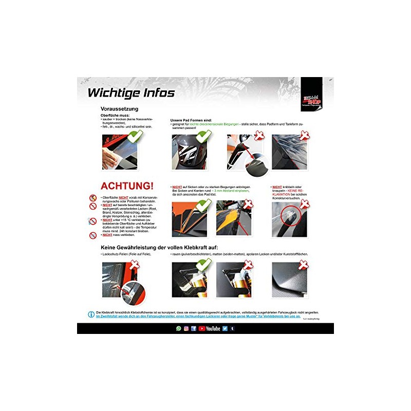 BIKE-label Tank Pad Mini 3D Transparent Compatible with Honda 501482