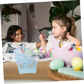 Ciieeo 3pcs Garden Harvest Basket Plastic Baskets for Classroom Small Plastic Tote Handles Beach Compact Storage Bins