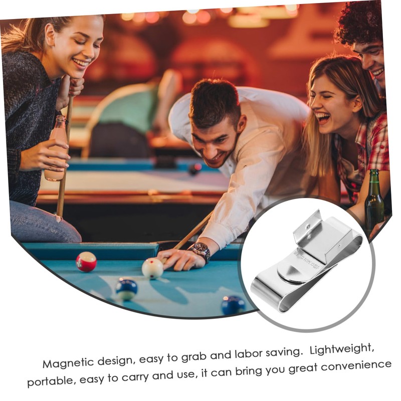 Mipcase Magnetic Cue Chalk Holder Durable Chalk Clamp for Snooker