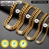WinTrend Cuban Link Chain Necklace or Bracelet with Bling Bling
