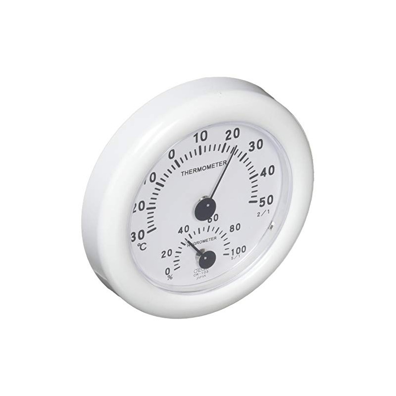 CR-103W with Kureseru thermo-hygrometer white stand