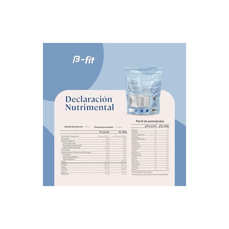 B-FIT Proteína Whey Isolada Zero - Aminoácidos Alta Pureza