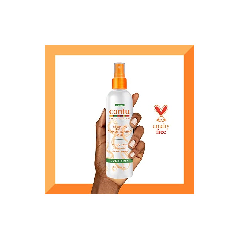 Cantu Leave-In Conditioning Mist with Pure Shea Butter, 8 fl