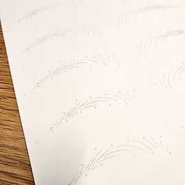 Women's Eyebrow Hair Stroke Practice Rubber Sheet 2ea