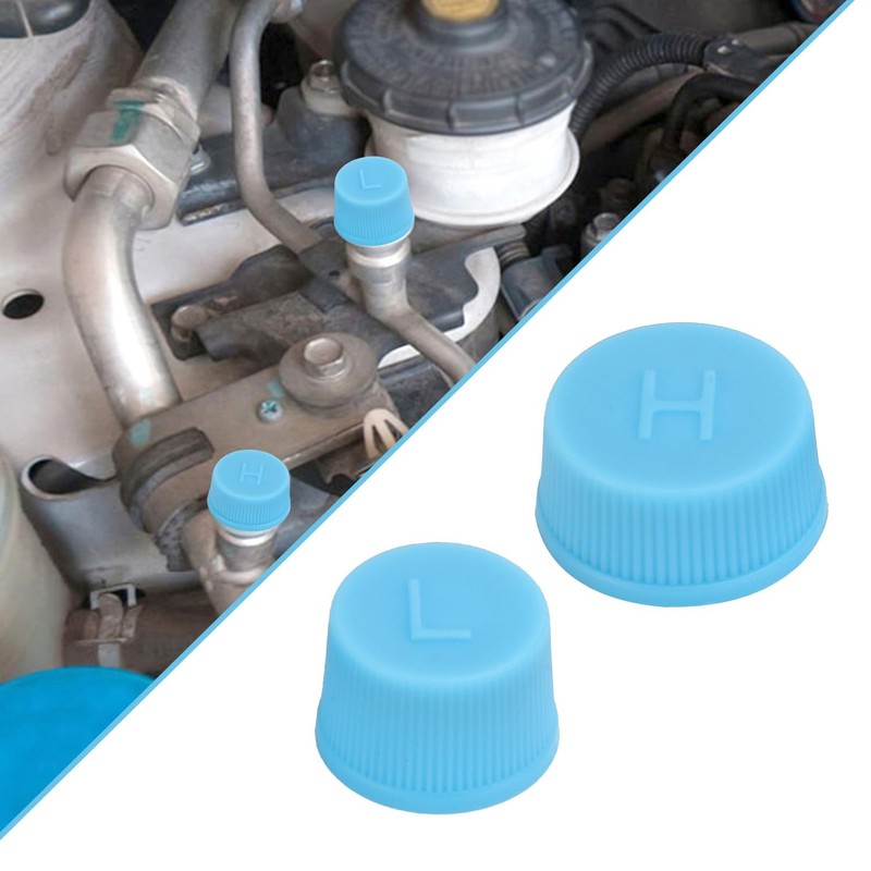 2pcs Replacement Valve Cap for Car Air Conditioning, Leakproof R134a