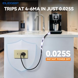 ELEGRP GFCI Outlet 15 Amp, Self-Test GFI Electrical Outlet with Thinner Design, TR Tamper Resistant GFCI Receptacle, Ground Fault Circuit Interrupters with Wall Plate, UL Listed, Ivory, 1 Pack