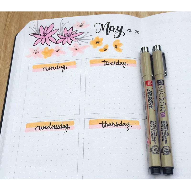 Sakura Pigma Micron Fineliner Pens - Archival Black Ink Pens