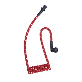 Braided Acoustic Coil Tube Knitted Nylone Moisture Resistant Radio Earpiece Replacement with Bright Color (Red)