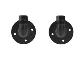 Colester Direct - Ganchos Pared, Gancho Industrial para Toallas, de Hierro de Grado Comercial Resistente, Acabado en Negro, Negro, 2