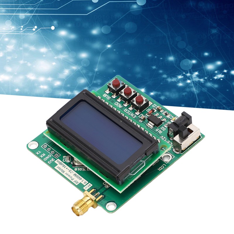 RF Power Meter Digital Display Settable Power Attenuation Logarithmic Detector