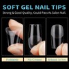 Venares Square Nail Tips Short 120 Pieces Full Cover Nail