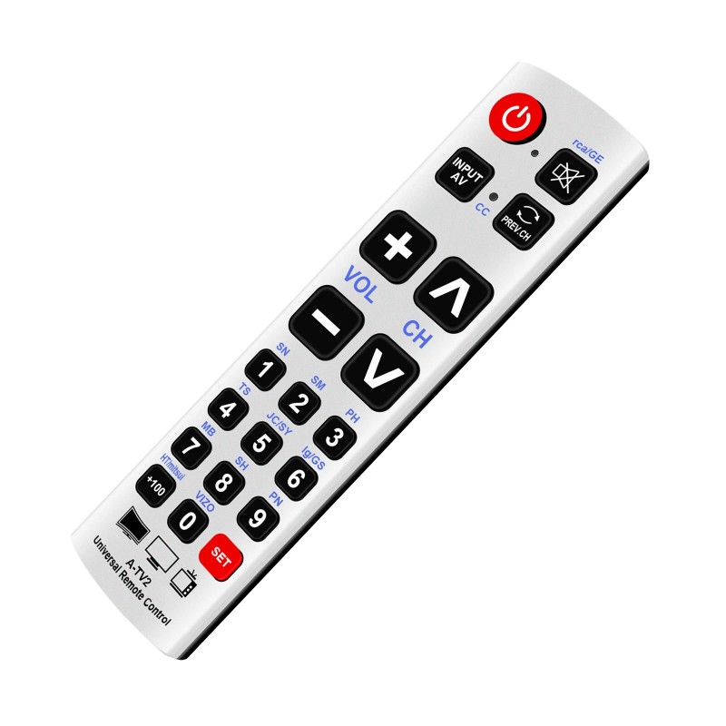 Universal Big Button Universal Remote Control A-TV2 URC-1234ALB for Almost