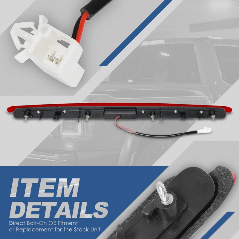 Auto Dynasty 3D LED Bar Red Lens Rear Centre High
